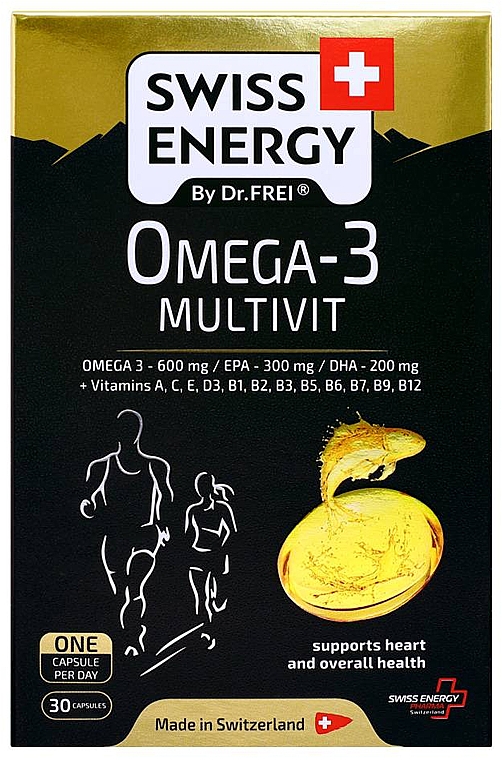 Комплекс жирних кислот і вітамінів - Swiss Energy Omega-3 MultiVit — фото N1