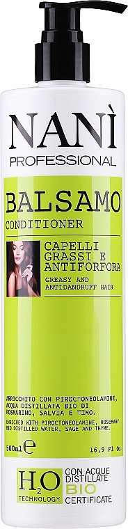 Бальзам-кондиционер для склонных к жирности и перхоти волос - Nanì Professional Milano Conditioner Antidandruff — фото N1