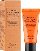 Зволожувальний крем з олією моркви - Benton Let’s Carrot Muisture Cream (міні) — фото N2