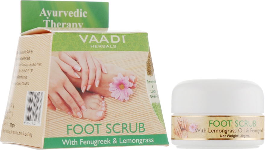 Скраб для ног с фенугреком и лемонграссом - Vaadi Herbals Foot Scrub