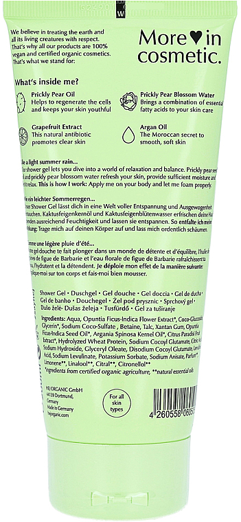Гель для душа освежающий - Hej Organic The Refresher Shower Gel Cactus — фото N2