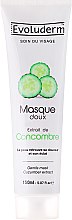 Парфумерія, косметика Маска для обличчя, з екстрактом огірка  - Evoluderm Soin du Visage Mask Cucumber Extract