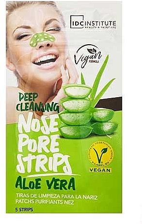Очищающие полоски для пор - IDC Institute Pore Cleansing Strips Vegan Formula Aloe Vera — фото N1