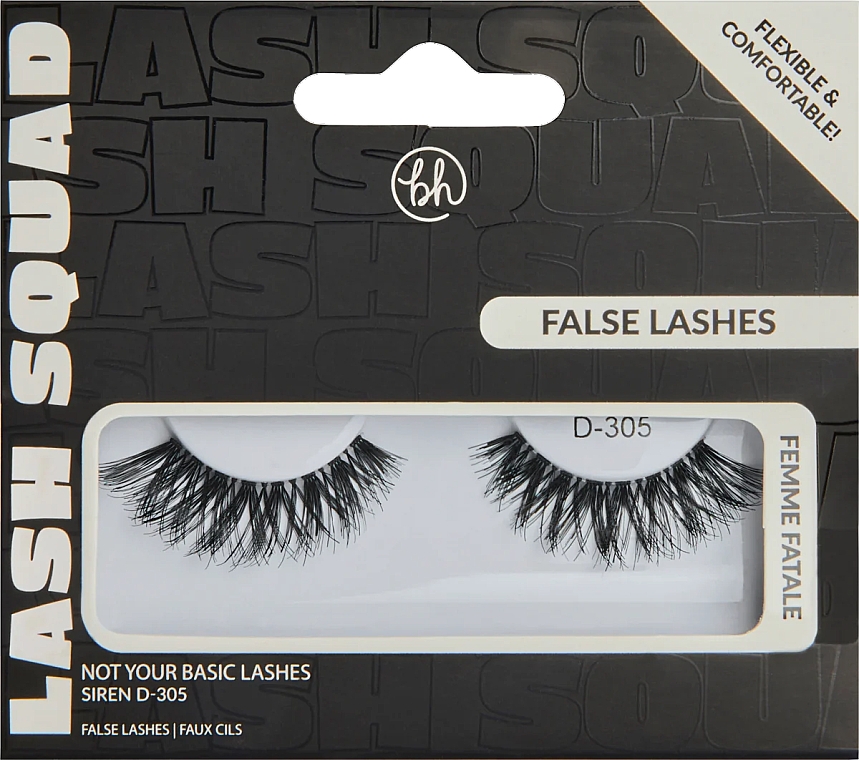 Накладные ресницы - BH Cosmetics Femme Fatale Not Your Basic Lashes Siren D-305 — фото N1