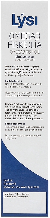 Oмега-3 EPA і DHA риб'ячий жир у рідині зі смаком лимона - Lysi Omega-3 Fish Oil Lemon Flavor (скляна пляшка) — фото N5
