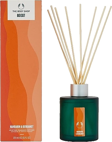 Аромадифузор "Бергамот та мандарин". Заряд енергії - The Body Shop Boost Mandarin & Bergamot Uplifting Fragrance Diffuser — фото N1