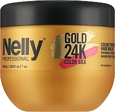 Маска для волос "Colour Protector" - Nelly Professional Gold 24K Mask — фото N1