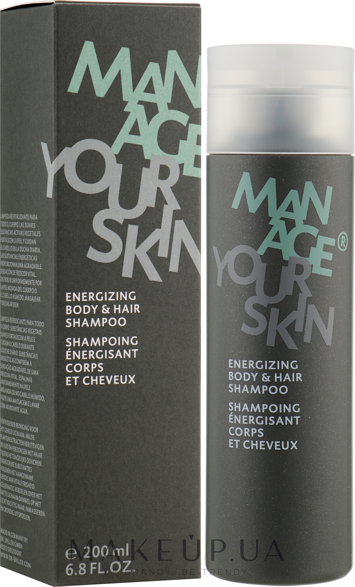 Шампунь для тіла і волосся - Dr.Spiller Manage Your Skin Energizing Body & Hair Shampoo — фото 200ml