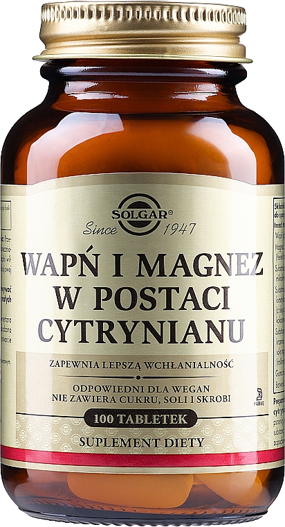 Харчова добавка "Цитрат кальцію та магнію" - Solgar Calcium Magnesium Citrate — фото N3