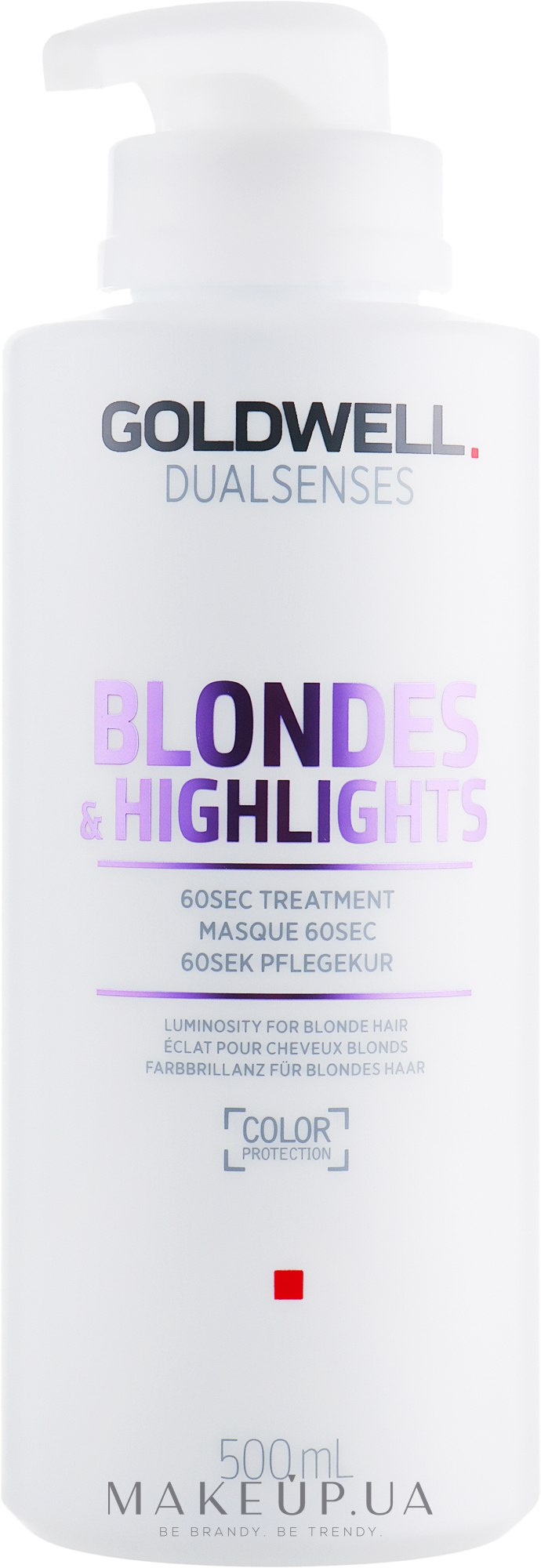 Маска для осветленных и мелированных волос - Goldwell Dualsenses Blondes & Highlights 60sec Treatment — фото 500ml