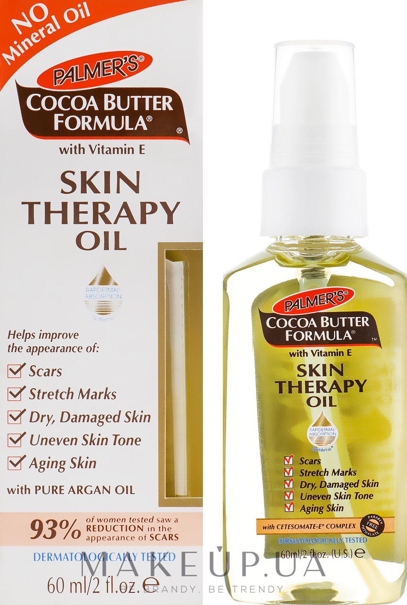 Олія для догляду за шкірою обличчя та тіла "Масло какао" - Palmer's Cocoa Butter Skin Therapy Oil — фото 60ml