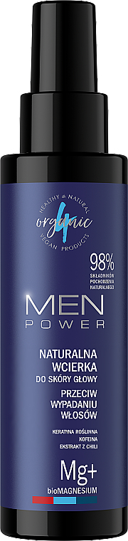Натуральный укрепляющий лосьон для кожи головы и волос - 4Organic Men Power — фото N3