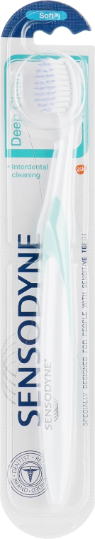Зубная щетка мягкая "Глубокое очищение", светло-мятная - Sensodyne Deep Clean Soft — фото N1