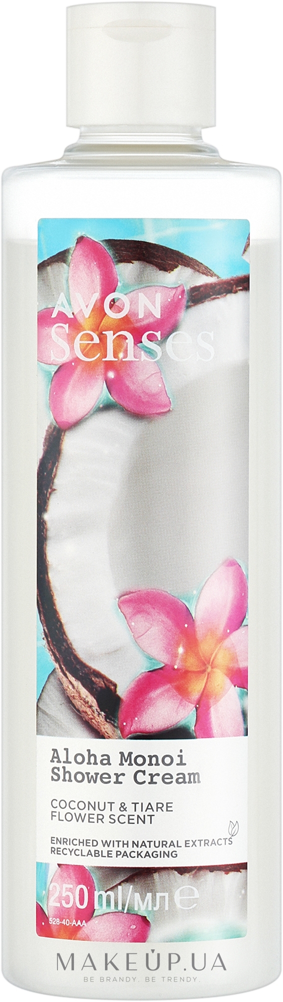 Кремовий гель для душу "Кокос та квітка тіаре" - Avon Senses Aloha Monoi Coconut & Tiare Flower Scent Shower Cream — фото 250ml