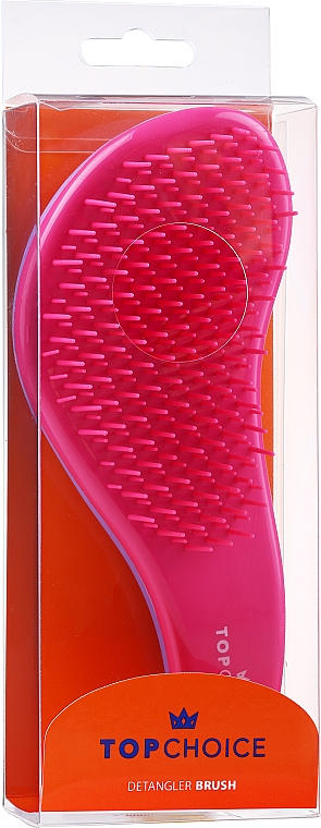 Щетка для волос "Detangler", 63831, розово-фиолетовая - Top Choice — фото N1