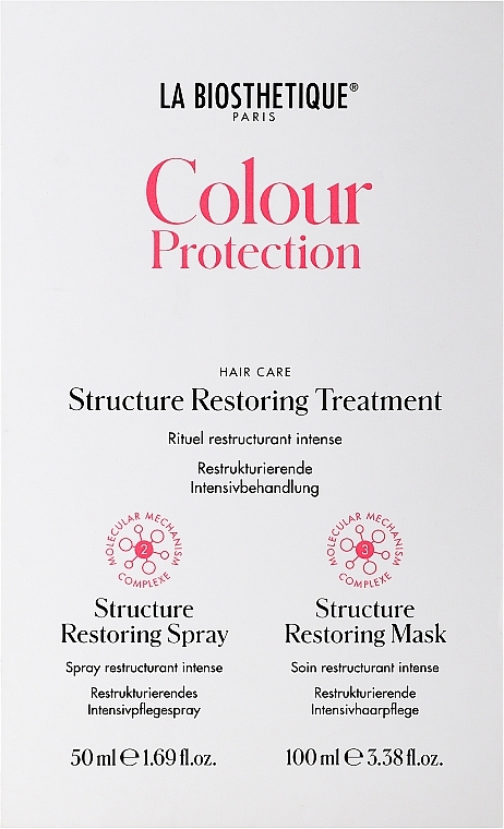 Набір - La Biosthetique Colour Protection Structure Restoring Treatment (mask/100ml + spray/50ml) — фото N1