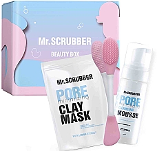 Духи, Парфюмерия, косметика УЦЕНКА Набор - Mr.Scrubber Pure Daily Care (f/mask/100g + f/mousse/150ml + brush/1/pcs) *