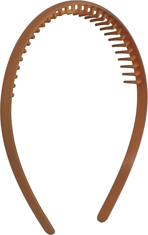 Обруч для волос пластиковый, "Косичка", Pf-287, светло-коричневый - Puffic Fashion  — фото N1