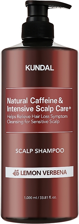 Шампунь "Lemon Verbena" - Kundal Natural Caffeine & Intensive Scalp Care Shampoo — фото N1