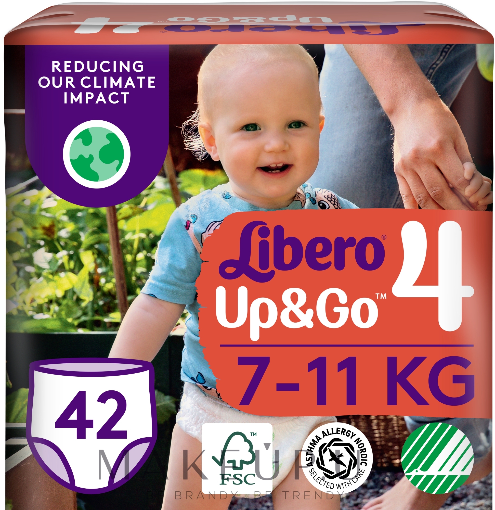 Подгузники-трусики Up&Go 4 (7-11 кг), 42 шт. - Libero — фото 42шт