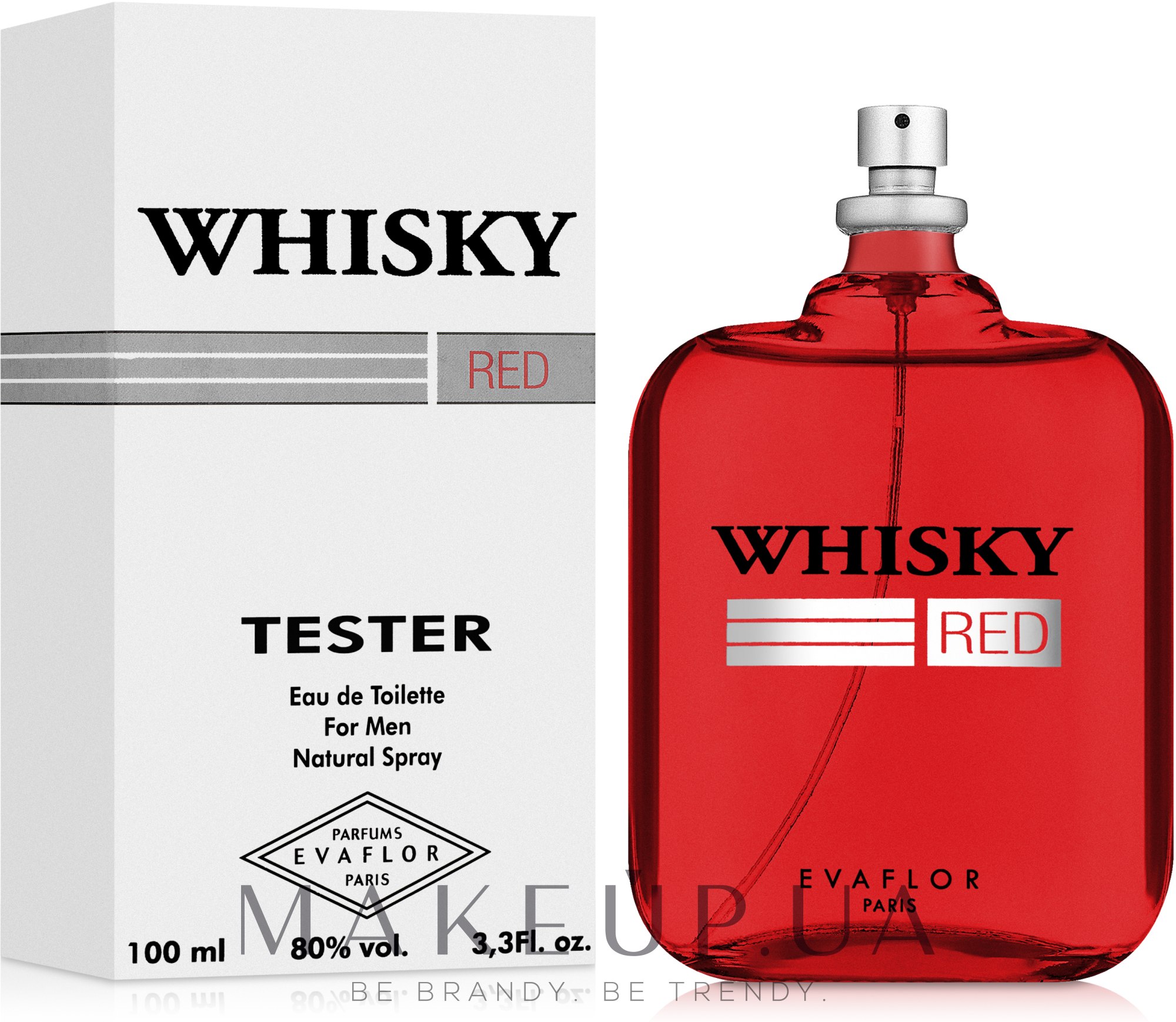 Evaflor Whisky Red For Men - Туалетная вода (тестер без крышечки) — фото 100ml