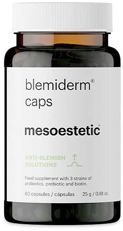 Капсули для боротьби з прищами та зміцнення здоров'я шкіри - Mesoestetic Blemiderm Caps — фото N1