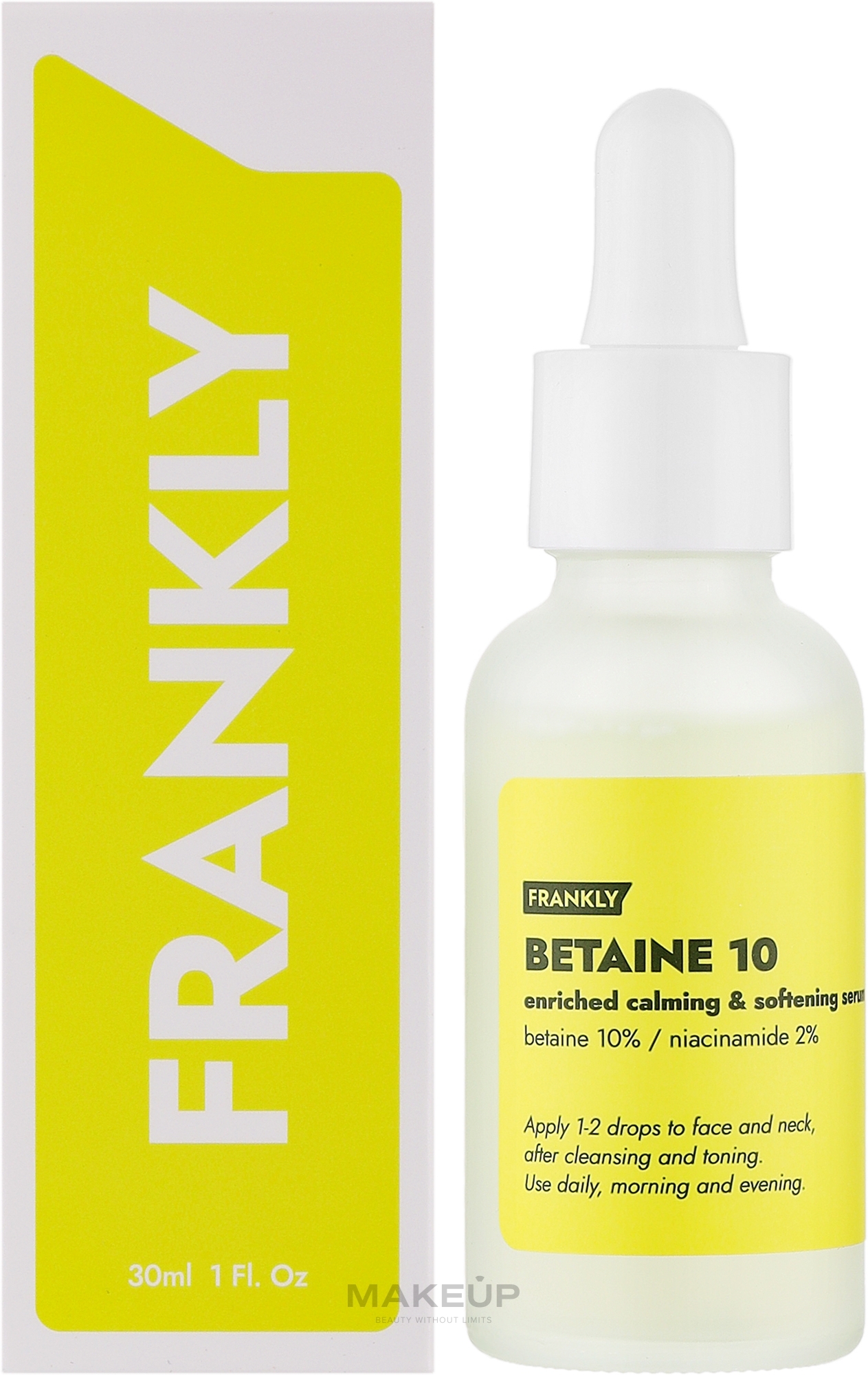 Сироватка для заспокоєння і пом’якшення шкіри - Frankly Betaine 10 Serum — фото 30ml
