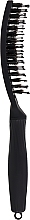 Массажная комбинированная щетка, черная, маленькая - Olivia Garden Fingerbrush Full Black Combo HairBrush Small — фото N2