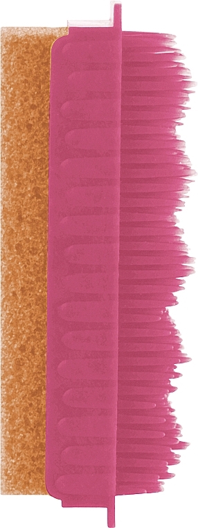 Пемза кольорова зі щіткою, персикова з рожевим - Zinger — фото N1
