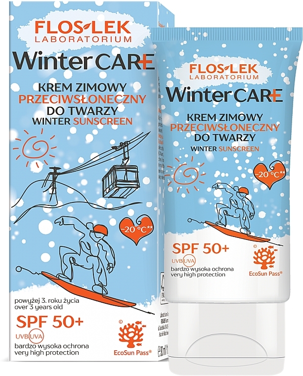 Защитный зимний крем - Floslek Winter Sunscreen Spf 50+ — фото N1