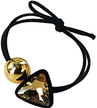 Парфумерія, косметика Резинка для волосся з декоративними елементами, жовтий трикутник - Lolita Accessories