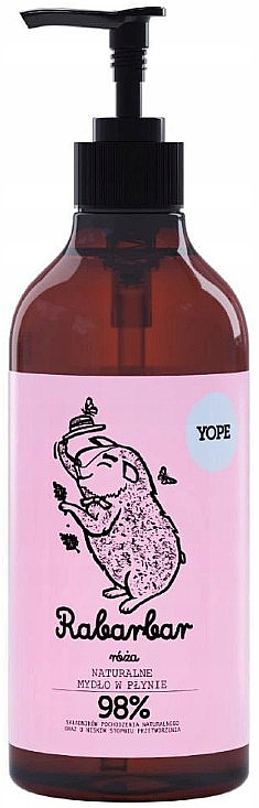 Рідке мило "Ревінь і троянда" - Yope Rhubarb and Rose Natural Liquid Soap — фото N1