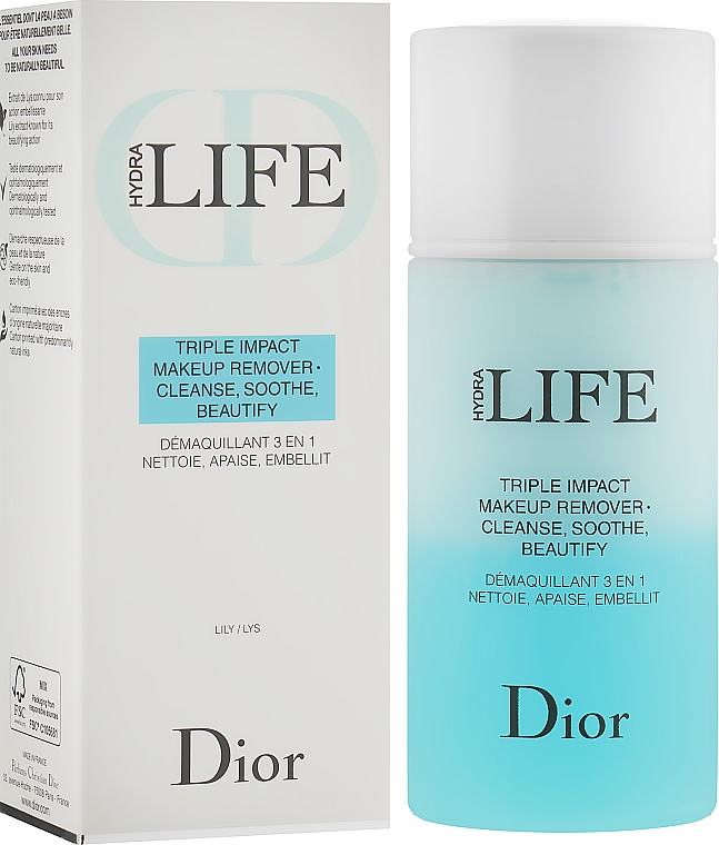 Засіб для видалення макіяжу 3 в 1 - Christian Dior Hydra Life Triple Impact Makeup Remover — фото N2