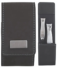 Маникюрный набор, 5х9х3 см, черный - Erbe Solingen Manicure Pocket Case Hunter — фото N1
