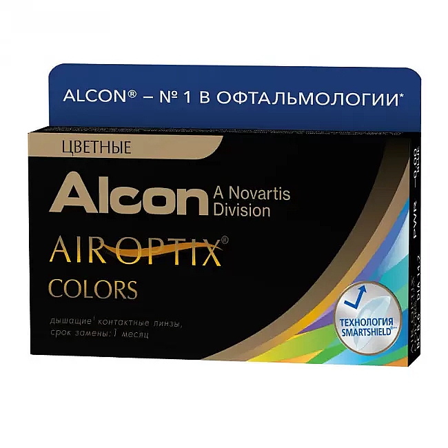 Цветные контактные линзы, 2шт, honey - Alcon Air Optix Colors — фото N1