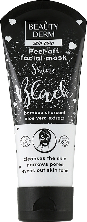 Маска-пленка для лица - Beauty Derm Peel-off Facial Mask Shine Black — фото N1