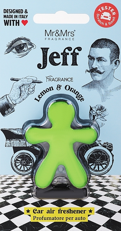 Mr&Mrs Fragrance Jeff Lemon&Orange - Ароматизатор для авто — фото N1
