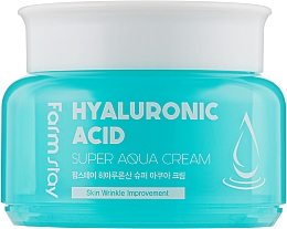 Зволожувальний крем на основі гіалуронової кислоти - FarmStay Hyaluronic Acid Super Aqua Cream — фото N1