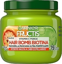 Маска для волос - Garnier Fructis Vitamin C Force Hair Bomb Biotin Mask — фото N1
