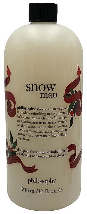 Гель для душа "5 в 1" - Philosophy Snow Man Shampoo Shower Gel & Bubble Bath — фото N1