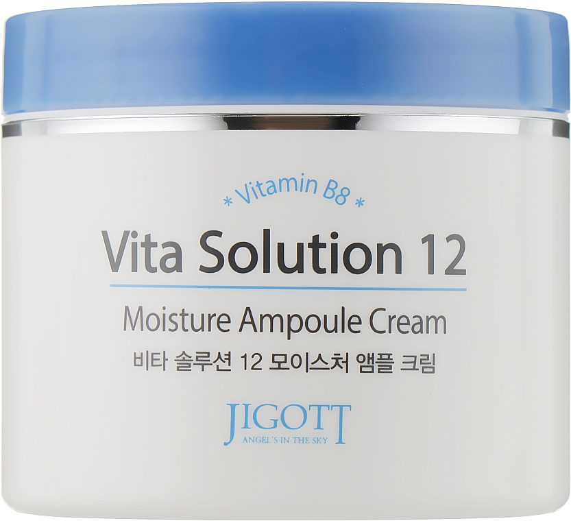Зволожувальний ампульний крем для обличчя з вітаміном В - Jigott Vita Solution 12 Moisture Ampoule Cream — фото N2