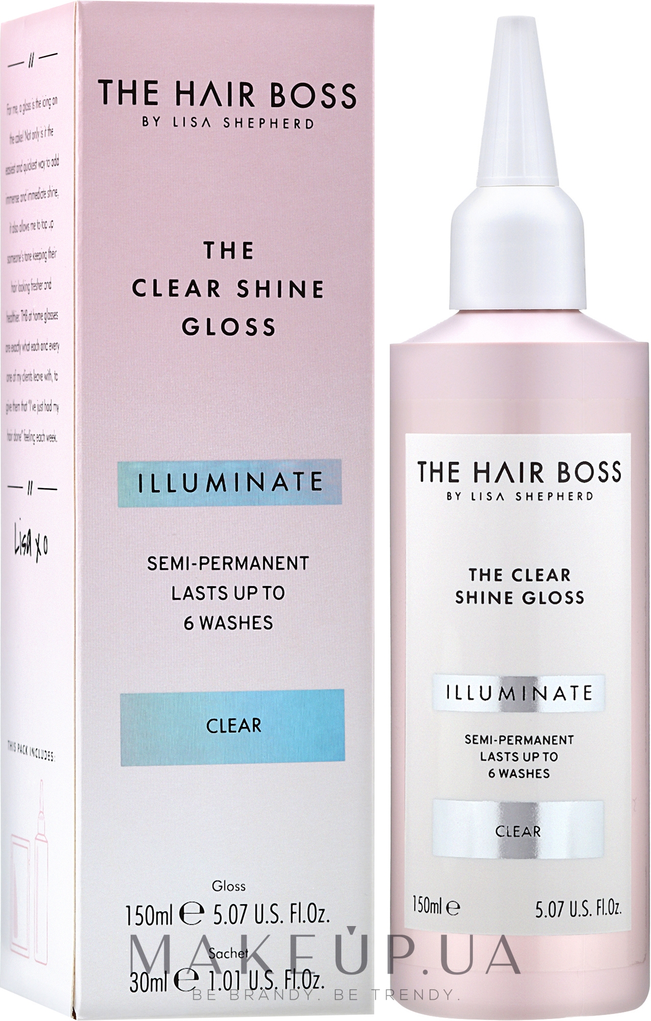 Напівперманентний підсилювач кольору - The Hair Boss Clear Shine Gloss — фото 150ml