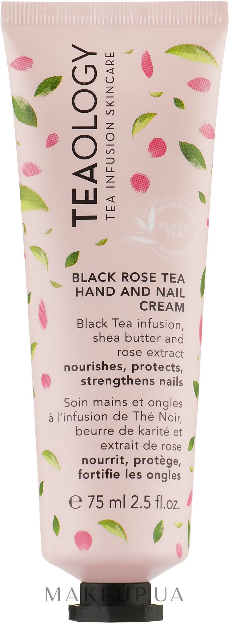 Крем для рук і нігтів, чорна троянда - Teaology Black Rose Tea Hand & Nail Cream — фото 75ml