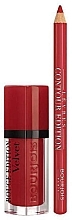 Парфумерія, косметика Набір - Bourjois Rouge Edition Velvet Lipstick Red Volution (lipstick/7.7ml + lip/pencil/1.14g)