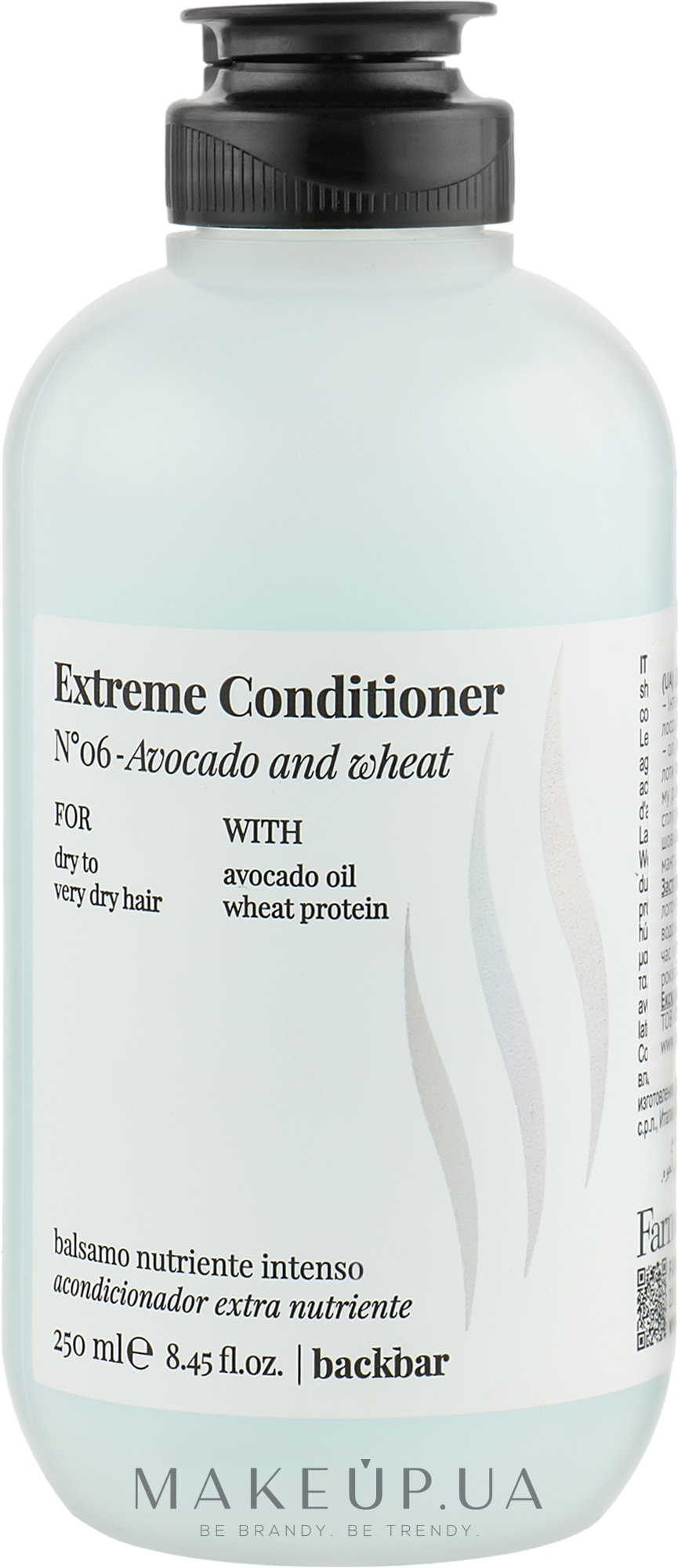 Кондиціонер для сухого волосся - Farmavita Back Bar No6 Extreme Conditioner Avocado and Wheat — фото 250ml