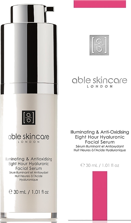 Сыворотка для лица против пигментации - Able Skincare Illuminating & Antioxidising Eight Hour Hyaluronic Facial Serum — фото N2