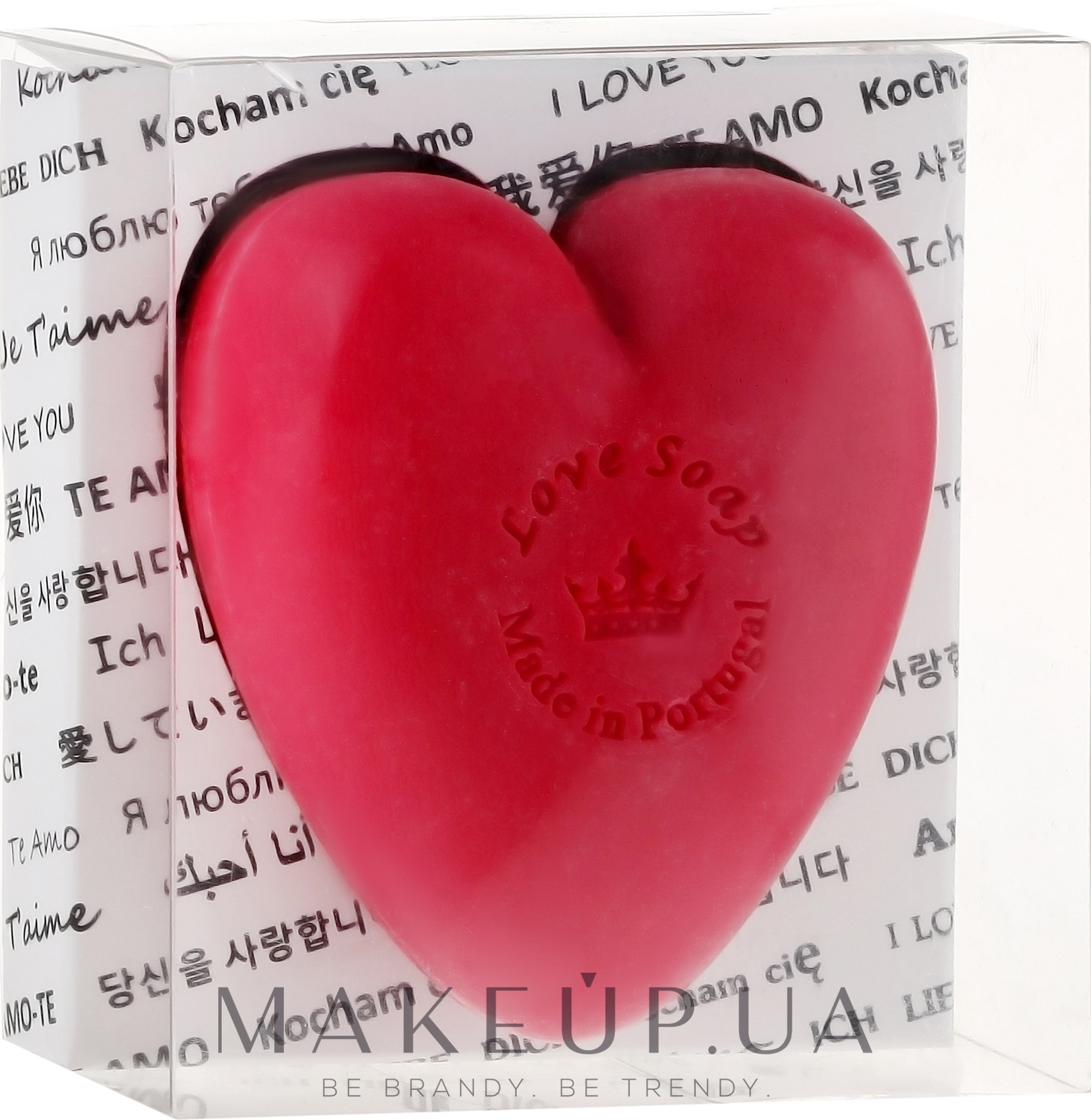 Натуральное мыло "Сердце" в подарочной коробке - Essencias De Portugal Love Soap Transparent Box — фото 150g