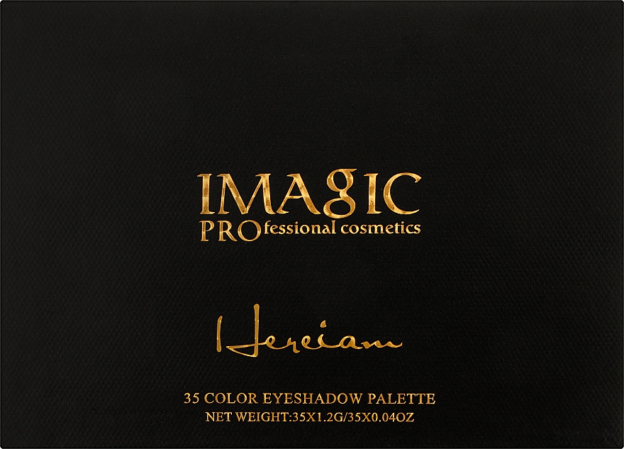 Палетка тіней для повік - Imagic Elegant Black 35 Colors Eyeshadow Palette