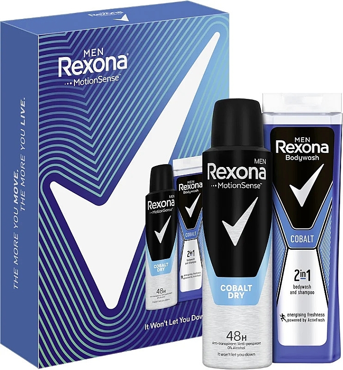 Набір - Rexona Men Cobalt (deo/150ml + sh/gel/250ml) — фото N3