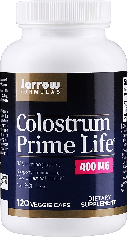 Пищевая добавка для поддержки иммунитета - Jarrow Formulas Colostrum Prime Life 400mg — фото N1